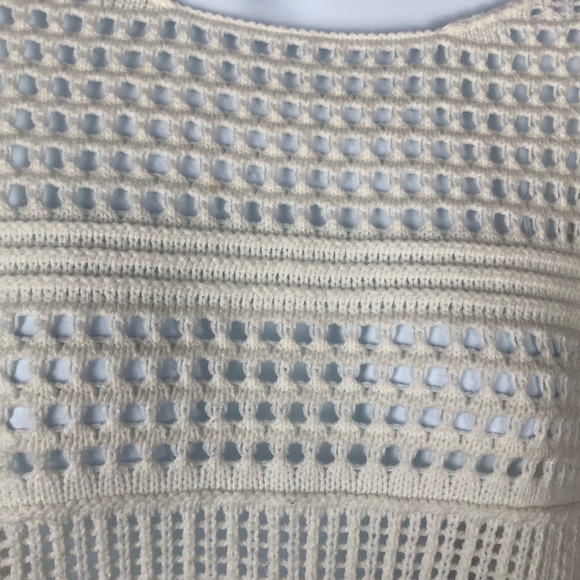 Old Navy White Open Knit Sweater Size Medium - Picture 3 of 4